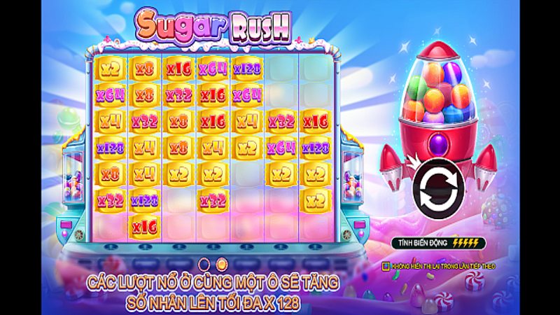 Slotgame Sugar Rush 1000 có đa dạng mức cược